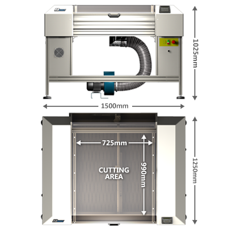 Laser cutting machine - FB700 dimentions